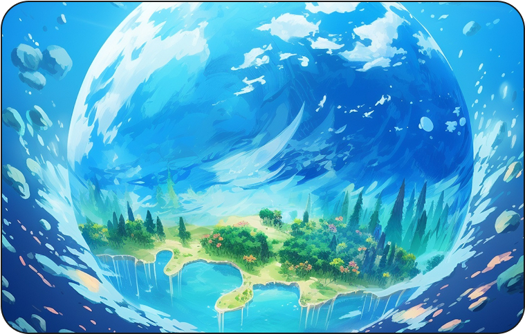 地球を模したドーム型の未来都市イメージ